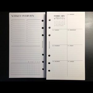 Various Personal Sized Planner pages 2020